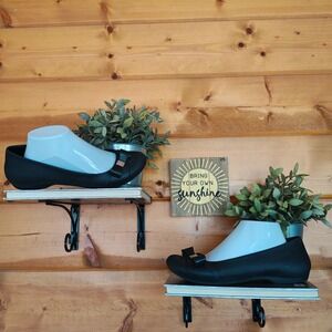 Crocs Gianna Bow Flats Black Slip on Comfort Ballet Shoes Waterproof Office Sz 9